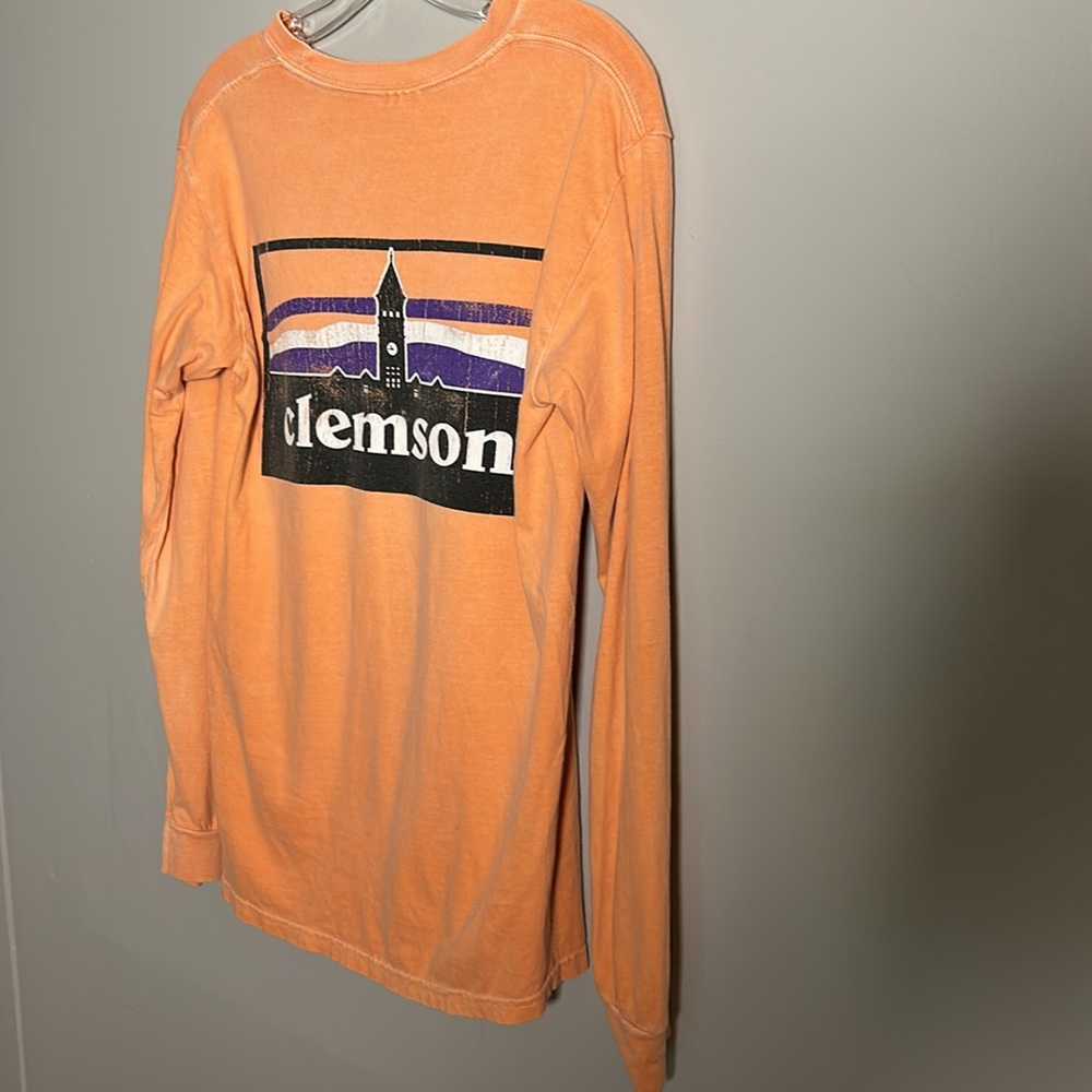 Clemson Patagonia Themed Comfort Colors Women’s lightweight Long sleeve Tee Sz S - Picture 5 of 11